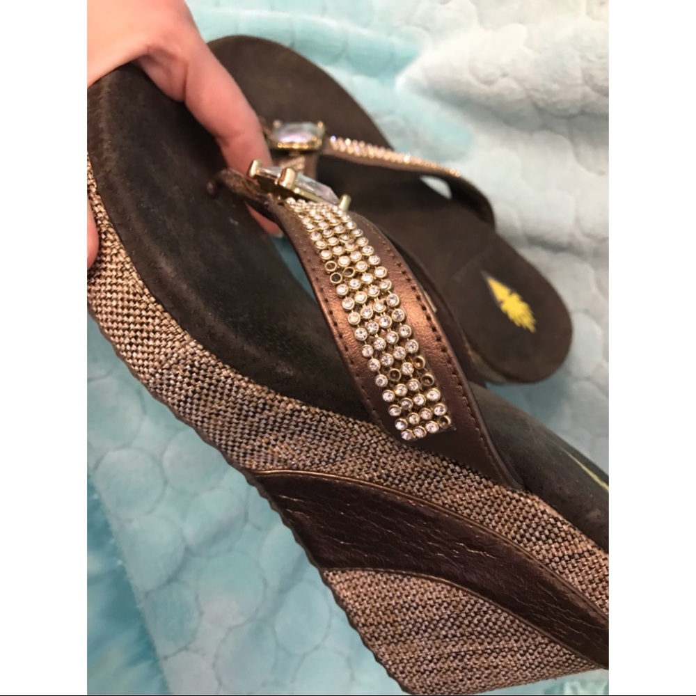 Volatile wedges brown and gold - Picture 3 of 5